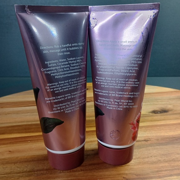 Nanette Lepore‎ Body Lotion Pink Peony Set of 2 6.76 fl oz - Picture 3 of 4
